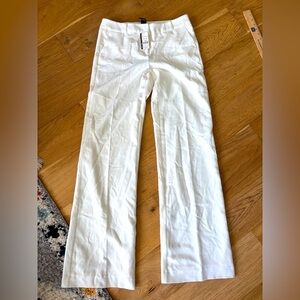 New York and company white pin striped relaxed fit pants 4 tall
